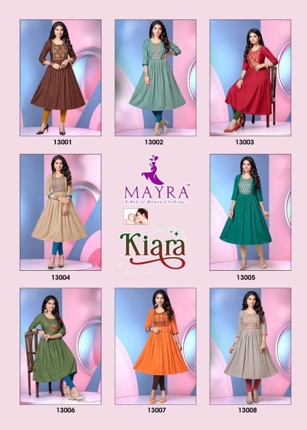 Mayra Kiara 2 Rayon Printed Regular Wear Latest Anarakli Kurti Collection